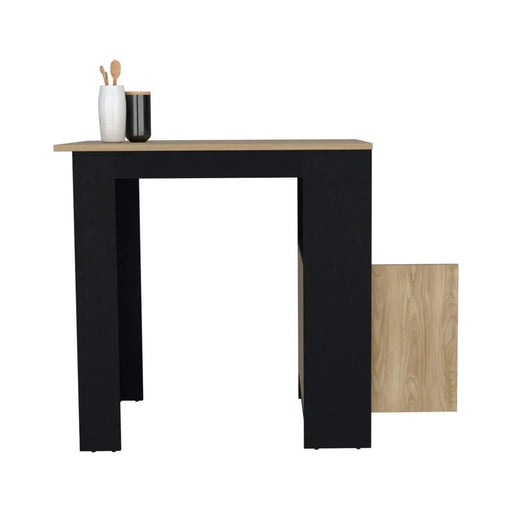 Kitchen Island Wynne, Kitchen, White / Light Oak Default -DTYStore