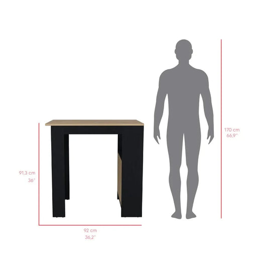 Kitchen Island Wynne, Kitchen, White / Light Oak Default -DTYStore