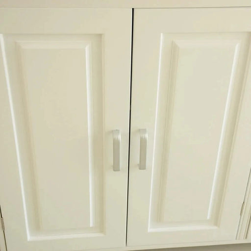 Kitchen Island & Kitchen Cart, Mobile Kitchen Island, Rubber Wood Top, Big & Adjustable Shelf Inside Cabinet for Different Utensils, Luxury Design Fits Party at Different Site. Default -DTYStore