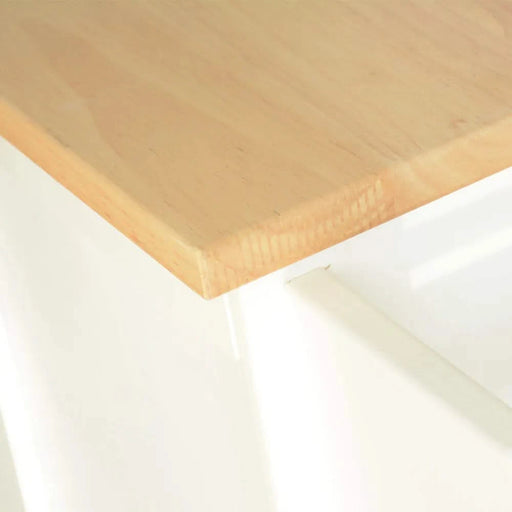 Kitchen Island & Kitchen Cart, Mobile Kitchen Island, Rubber Wood Top, Big & Adjustable Shelf Inside Cabinet for Different Utensils, Luxury Design Fits Party at Different Site. Default -DTYStore