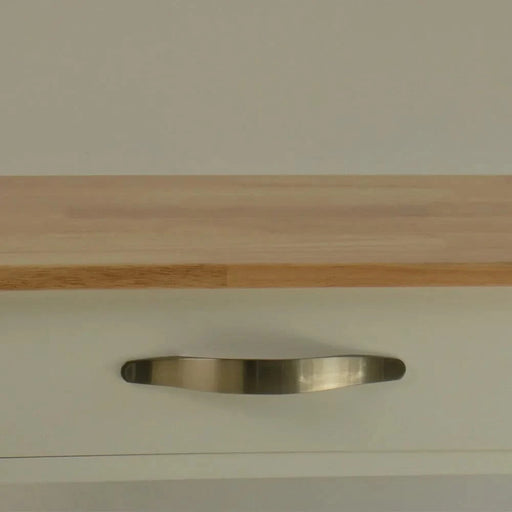 Kitchen Island & Kitchen Cart, Mobile Kitchen Island, Rubber Wood Top, Big & Adjustable Shelf Inside Cabinet for Different Utensils, Luxury Design Fits Party at Different Site. Default -DTYStore