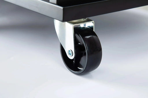 Kitchen Island & Kitchen Cart, Mobile Kitehcn Island with Extensible Rubber Wood Table Top,adjustable Shelf Inside Cabinet for Different Utensils, 3 Big Drawers, with Spice Rack, Towel Rack, Black-Bee Default -DTYStore