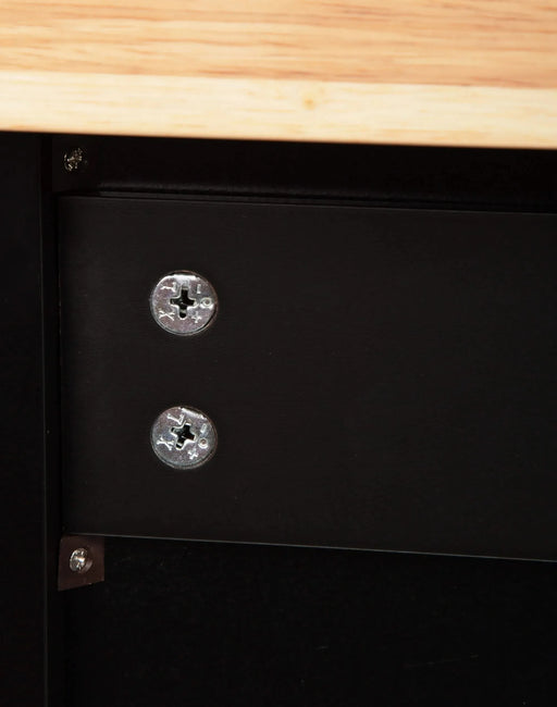 Kitchen Island & Kitchen Cart, Mobile Kitehcn Island with Extensible Rubber Wood Table Top,adjustable Shelf Inside Cabinet for Different Utensils, 3 Big Drawers, with Spice Rack, Towel Rack, Black-Bee Default -DTYStore