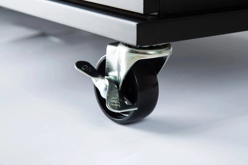 Kitchen Island & Kitchen Cart, Mobile Kitehcn Island with Extensible Rubber Wood Table Top,adjustable Shelf Inside Cabinet for Different Utensils, 3 Big Drawers, with Spice Rack, Towel Rack, Black-Bee Default -DTYStore