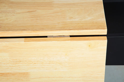 Kitchen Island & Kitchen Cart, Mobile Kitehcn Island with Extensible Rubber Wood Table Top,adjustable Shelf Inside Cabinet for Different Utensils, 3 Big Drawers, with Spice Rack, Towel Rack, Black-Bee Default -DTYStore