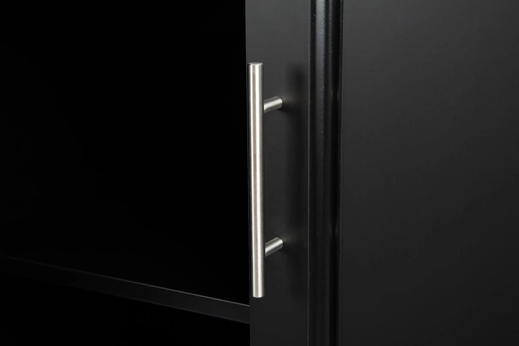 Kitchen Island & Kitchen Cart, Mobile Kitehcn Island with Extensible Rubber Wood Table Top,adjustable Shelf Inside Cabinet for Different Utensils, 3 Big Drawers, with Spice Rack, Towel Rack, Black-Bee Default -DTYStore