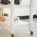Kitchen Island & Kitchen Cart, Rubber Wood Top, Mobile Kitchen Island with Two Lockable Wheels, Simple Design for Easy Storing and Fetching, Two Drawers Give Unique Storage for Special Utensil. Default -DTYStore