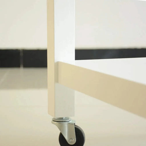 Kitchen Island & Kitchen Cart, Rubber Wood Top, Mobile Kitchen Island with Two Lockable Wheels, Simple Design for Easy Storing and Fetching, Two Drawers Give Unique Storage for Special Utensil. Default -DTYStore