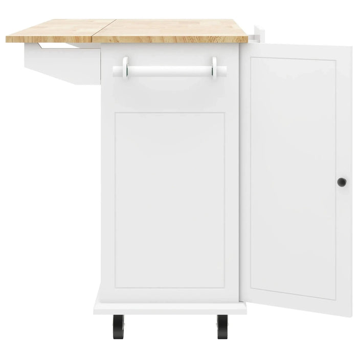 Kitchen Island with Drop Leaf, 53.9' Width Rolling Kitchen Cart on Wheels with Internal Storage Rack and 3 Tier Pull Out Cabinet Organizer, Kitchen Storage Cart with Spice Rack, Towel Rack (White) Default -DTYStore