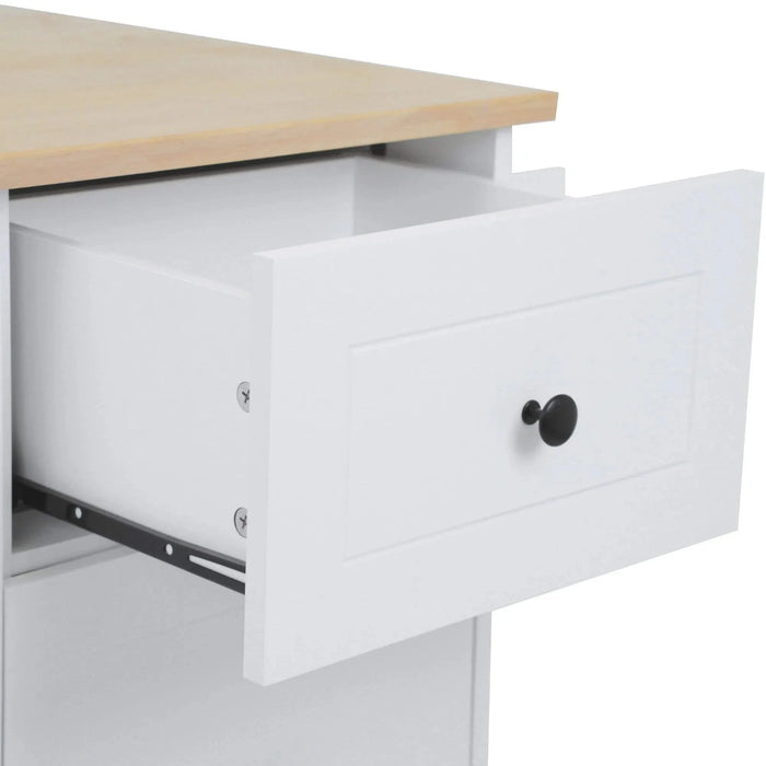 Kitchen Island with Drop Leaf, 53.9' Width Rolling Kitchen Cart on Wheels with Internal Storage Rack and 3 Tier Pull Out Cabinet Organizer, Kitchen Storage Cart with Spice Rack, Towel Rack (White) Default -DTYStore