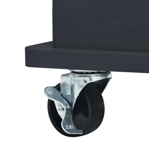 Kitchen Island with Power Outlet,Kitchen Storage Island with Drop Leaf and Rubber Wood,Open Storage and Wine Rack,5 Wheels,with Adjustable Storage for Home, Kitchen, and Dining Room, Black Default -DTYStore