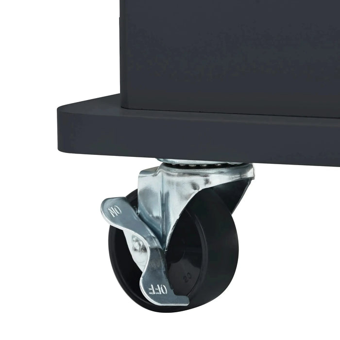 Kitchen Island with Power Outlet,Kitchen Storage Island with Drop Leaf and Rubber Wood,Open Storage and Wine Rack,5 Wheels,with Adjustable Storage for Home, Kitchen, and Dining Room, Black Default -DTYStore