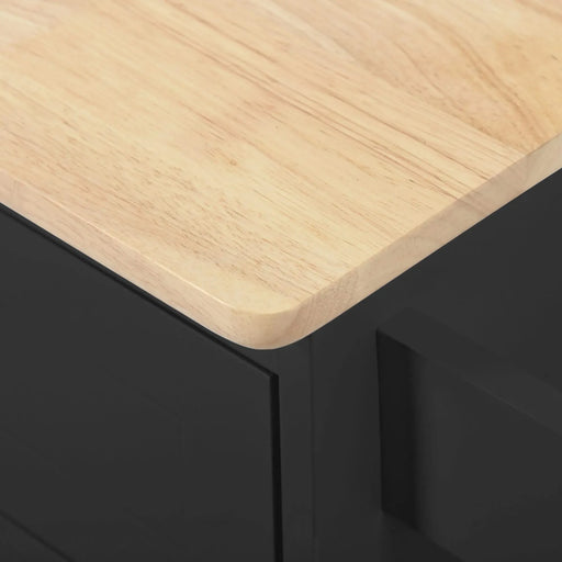 Kitchen Island with Power Outlet,Kitchen Storage Island with Drop Leaf and Rubber Wood,Open Storage and Wine Rack,5 Wheels,with Adjustable Storage for Home, Kitchen, and Dining Room, Black Default -DTYStore