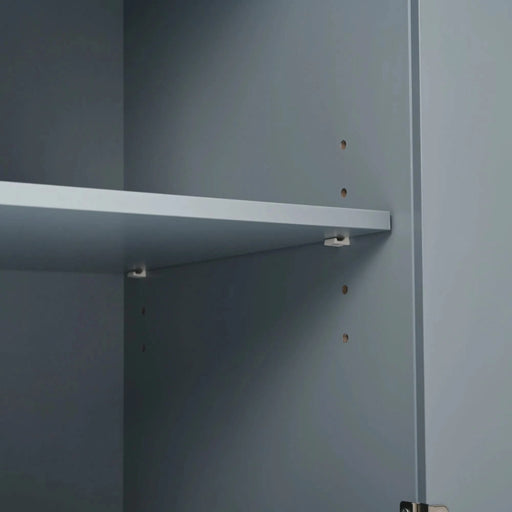 Kitchen Island with Power Outlet,Kitchen Storage Island with Drop Leaf and Rubber Wood,Open Storage and Wine Rack,5 Wheels,with Adjustable Storage for Home, Kitchen, and Dining Room, Grey Blue Default -DTYStore