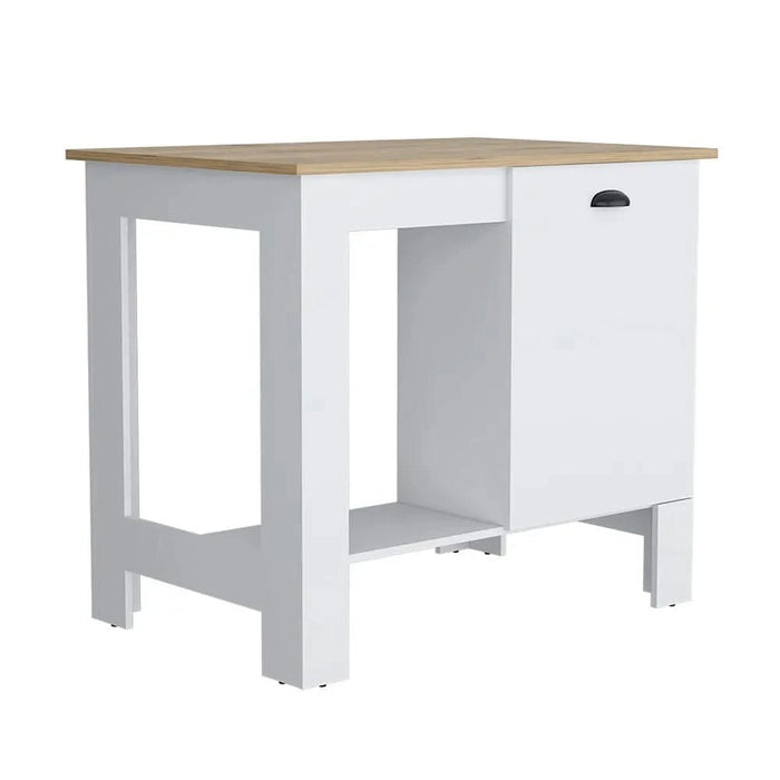 Kitchen island Shoproni, One Drawer, White Finish Default -DTYStore