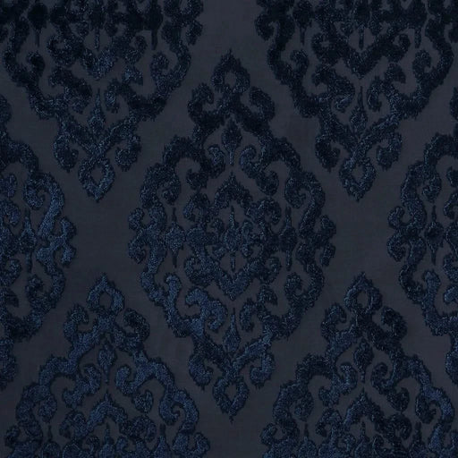 Knitted Jacquard Damask Total Blackout Grommet Top Curtain Panel(Only 1 Pc Panel) Default -DTYStore