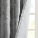 Knitted Jacquard Paisley Total Blackout Grommet Top Curtain Panel(Only 1 Pc Panel Default -DTYStore