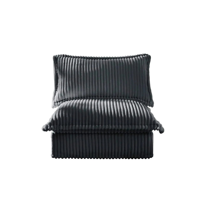 Koala Armless Sofa Green Chenille -DTYStore