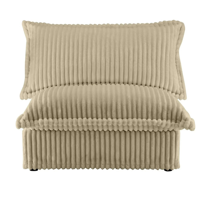 Koala Armless Sofa Orange Chenille -DTYStore