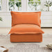 Koala Armless Sofa Orange Chenille -DTYStore