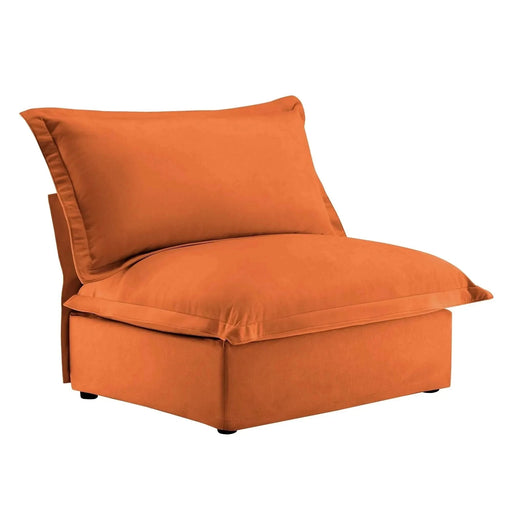 Koala Armless Sofa Blue Chenille -DTYStore