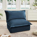 Koala Armless Sofa Blue Chenille -DTYStore