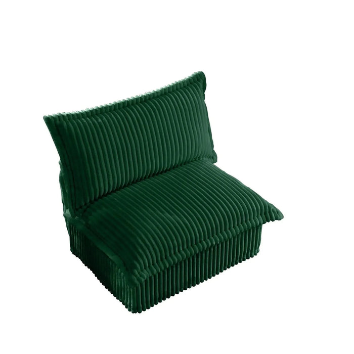 Koala Armless Sofa Black Chenille -DTYStore