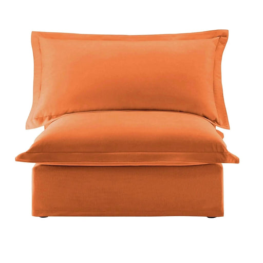 Koala Armless Sofa Blue Chenille -DTYStore