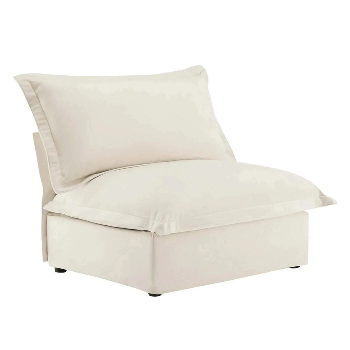 Koala Armless Sofa Cream Chenille -DTYStore