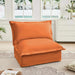 Koala Armless Sofa Orange Chenille -DTYStore