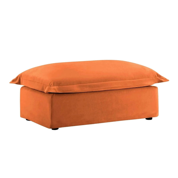 Koala Ottoman - Versatile Upholstered Footstool Accent Seat for Living Room & Bedroom Orange -DTYStore