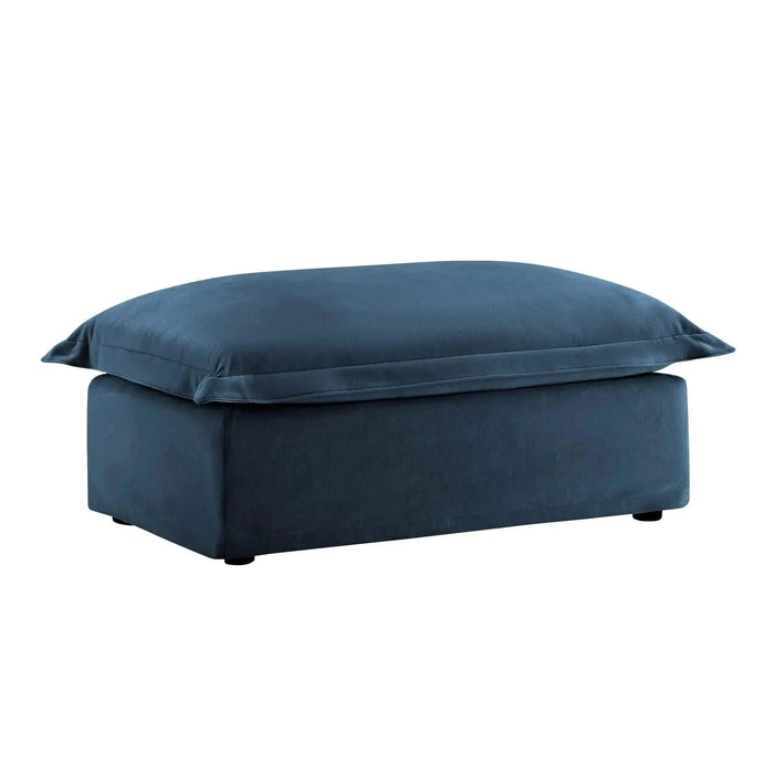 Koala Ottoman - Versatile Upholstered Footstool Accent Seat for Living Room & Bedroom Blue -DTYStore