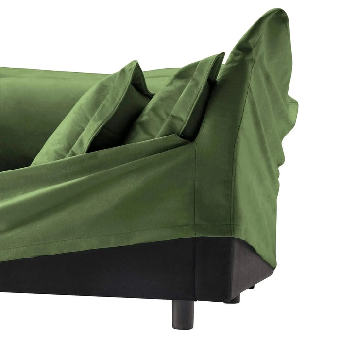 Koala Ottoman - Versatile Upholstered Footstool Accent Seat for Living Room & Bedroom Green -DTYStore