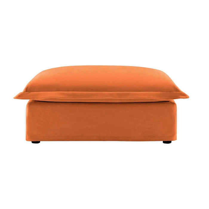 Koala Ottoman - Versatile Upholstered Footstool Accent Seat for Living Room & Bedroom Orange -DTYStore