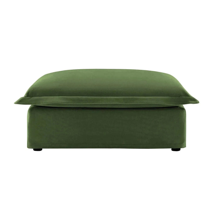 Koala Ottoman - Versatile Upholstered Footstool Accent Seat for Living Room & Bedroom Green -DTYStore