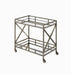 Kristensen Mirrored & Antique Gold Finish Serving Cart Default -DTYStore