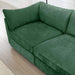 L-Shaped 3 Seater Sectional Sofa Couch,3-seat Sofa with 1 Movable Ottoman, t, Comfortable, Wide and Deep Seat, Chenille Green -DTYStore
