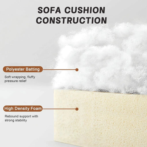 L-Shaped 3 Seater Sectional Sofa Couch,3-seat Sofa with 1 Movable Ottoman, t, Comfortable, Wide and Deep Seat, Chenille Orange -DTYStore