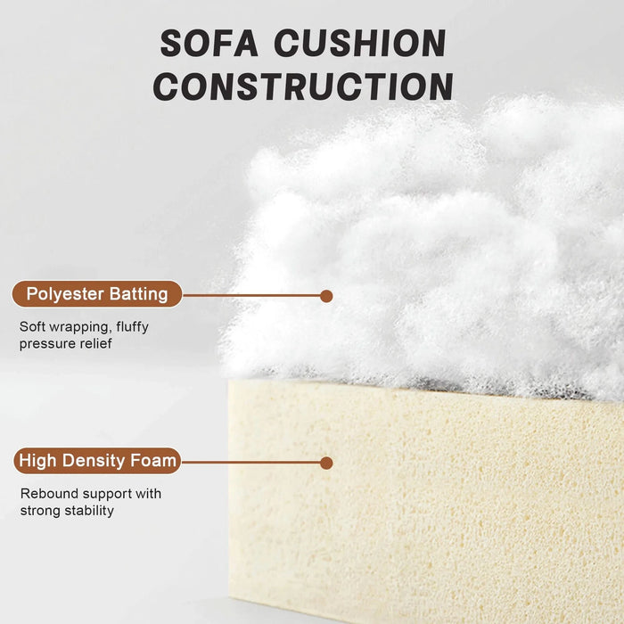 L-Shaped 4 Seater Sectional Sofa Couch,4-seat Sofa with 1 Movable Ottoman, Crescent-shaped Armrests And Wraparound Back & Armrest Cushions,Chenille Orange Default -DTYStore