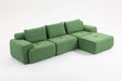 L-Shaped Sectional Couches for Living Room with Memory Foam & Steel Frame - No Assembly Convertible Sofa Bed, Corduroy Fabric Compression Sofa, Modular Couch for Apartments,Bedrooms,Home Theate,Green Default -DTYStore