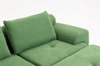 L-Shaped Sectional Couches for Living Room with Memory Foam & Steel Frame - No Assembly Convertible Sofa Bed, Corduroy Fabric Compression Sofa, Modular Couch for Apartments,Bedrooms,Home Theate,Green Default -DTYStore