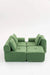 L-Shaped Sectional Couches for Living Room with Memory Foam & Steel Frame - No Assembly Convertible Sofa Bed, Corduroy Fabric Compression Sofa, Modular Couch for Apartments,Bedrooms,Home Theate,Green Default -DTYStore