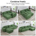 L-Shaped Sectional Couches for Living Room with Memory Foam & Steel Frame - No Assembly Convertible Sofa Bed, Corduroy Fabric Compression Sofa, Modular Couch for Apartments,Bedrooms,Home Theate,Green Default -DTYStore