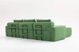 L-Shaped Sectional Couches for Living Room with Memory Foam & Steel Frame - No Assembly Convertible Sofa Bed, Corduroy Fabric Compression Sofa, Modular Couch for Apartments,Bedrooms,Home Theate,Green Default -DTYStore