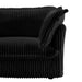 L-Shaped Slipcovered Sectional Sofa Couch, Comfy Deep Seat Cloud Couch with Convertible Ottoman & 2 Big Pillows, Modern Oversized 3 Seater Slipcovered Sofa Set for Living Room Office, Black Corduroy Default -DTYStore