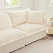 L-Shaped Slipcovered Sectional Sofa Couch, Comfy Deep Seat Cloud Couch with Convertible Ottoman & 2 Big Pillows, Modern Oversized 3 Seater Slipcovered Sofa Set for Living Room Office, Cream Corduroy Default -DTYStore