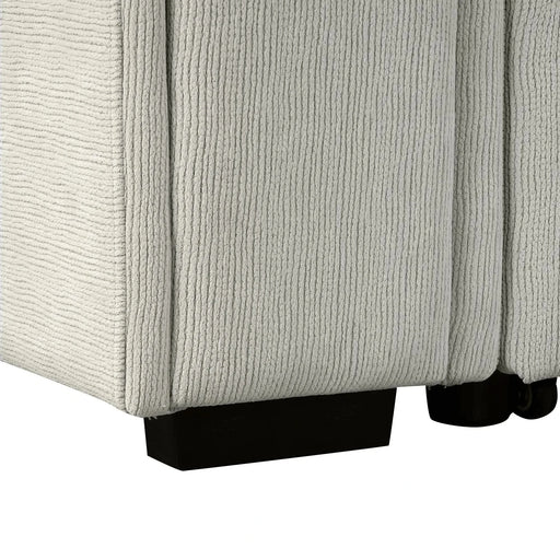 L-shaped Sectional Sofa with Pull-out Bed, Movable Ottoman, USB Ports, Cup Holders, Gray Chenille, 86.6' Default -DTYStore