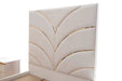 LAURA Gold Detailed Upholstery Queen 5-N Pc made with Wood in White Default -DTYStore
