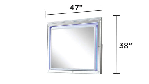 LIZELLE Upholstery Wooden Queen 4 PC Bedroom set with Ambient lighting in Gray Velvet Finish Default -DTYStore