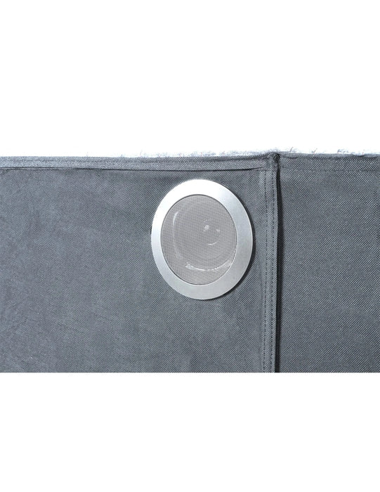 LIZZELLE Upholstery Wooden King 5 PC Bedroom set with Ambient lighting in Gray Velvet Finish Default -DTYStore